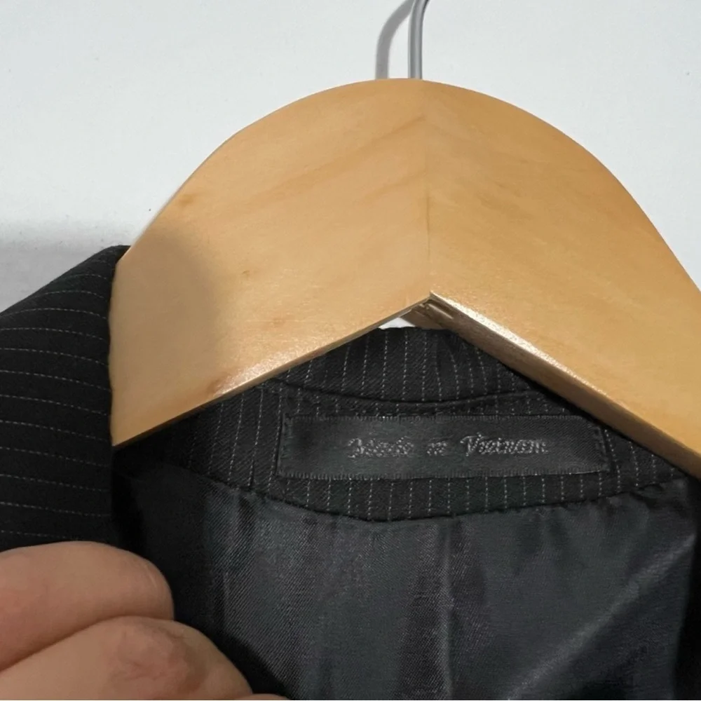 Chaps Men's Pinstripe Blazer Jacket Dark Gray‎ Size 42R